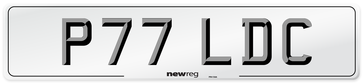 P77 LDC Number Plate from New Reg